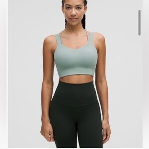 Lululemon athletica Like A Cloud Longline Bra D/DD Sz 8 Crater Blue